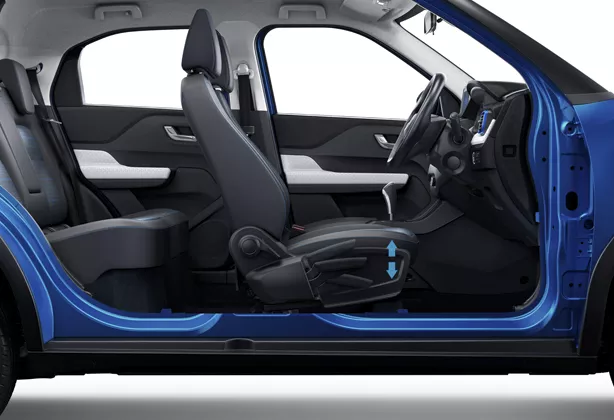 High Seating with Height Adjustable Driver Seat