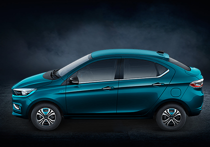 TATA Tigor EV Armour Green Colour Variant
